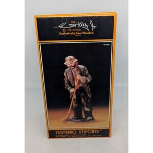 Emmett Kelly Jr In The Spotlight Flambro Clown Figurine With Box 9745